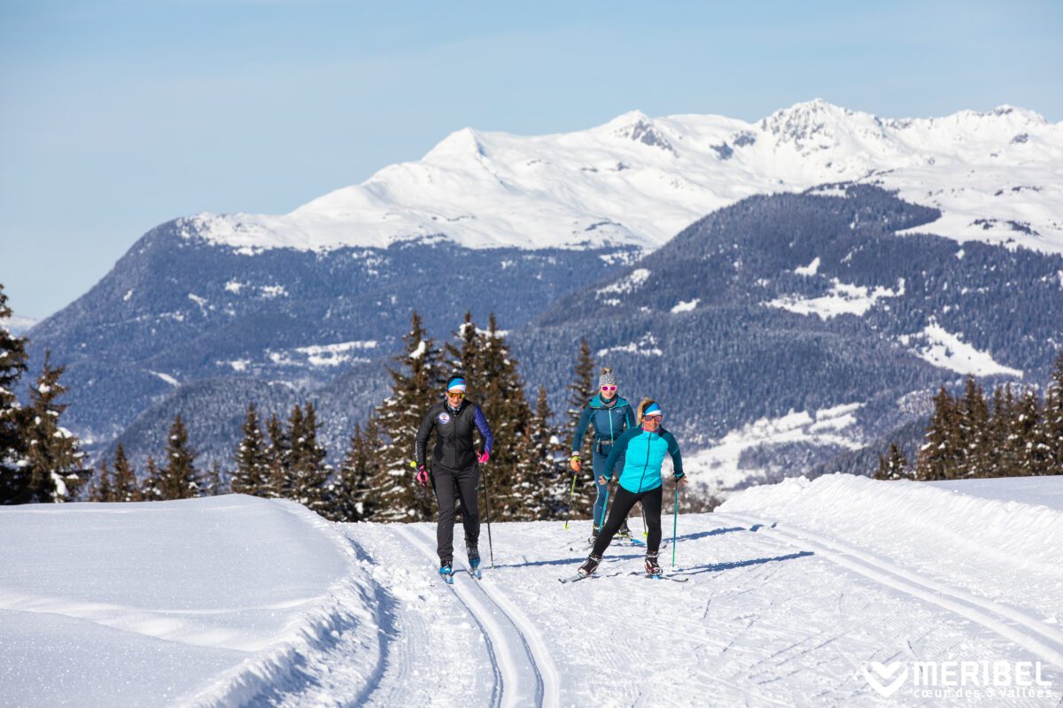 Cross country skiing in Meribel