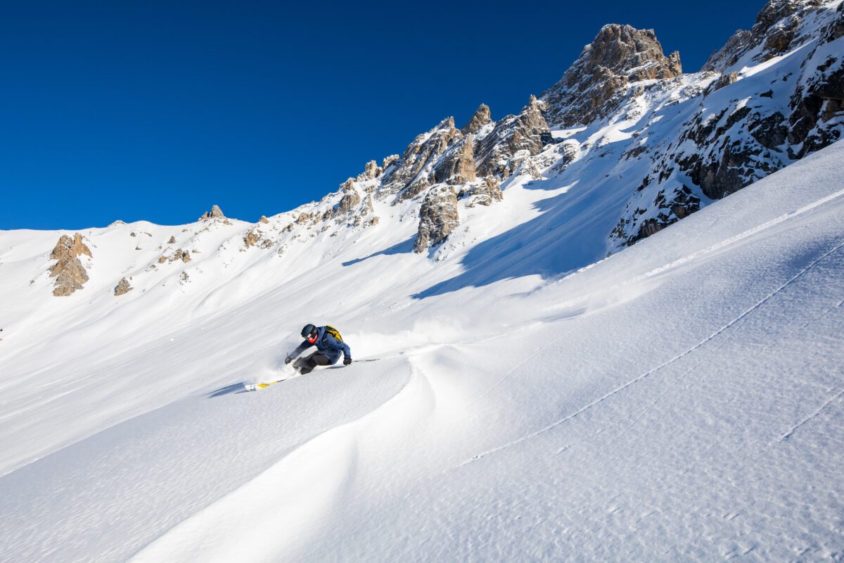 off piste skiing - the appeal of untouched snow.