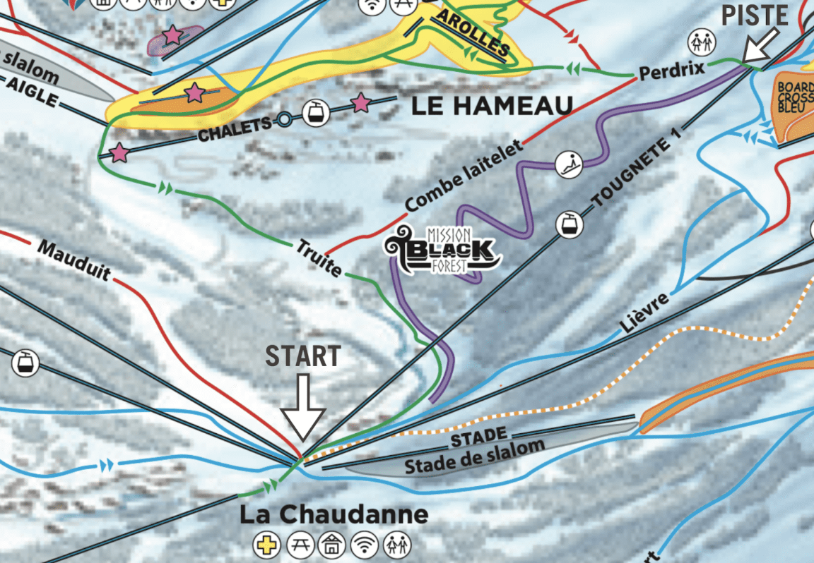 Meribel beginners slopes - Truite Green Run