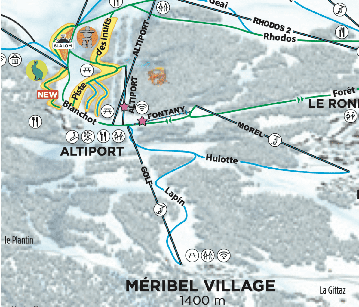 Meribel beginners slopes - Lapin Run Meribel Village